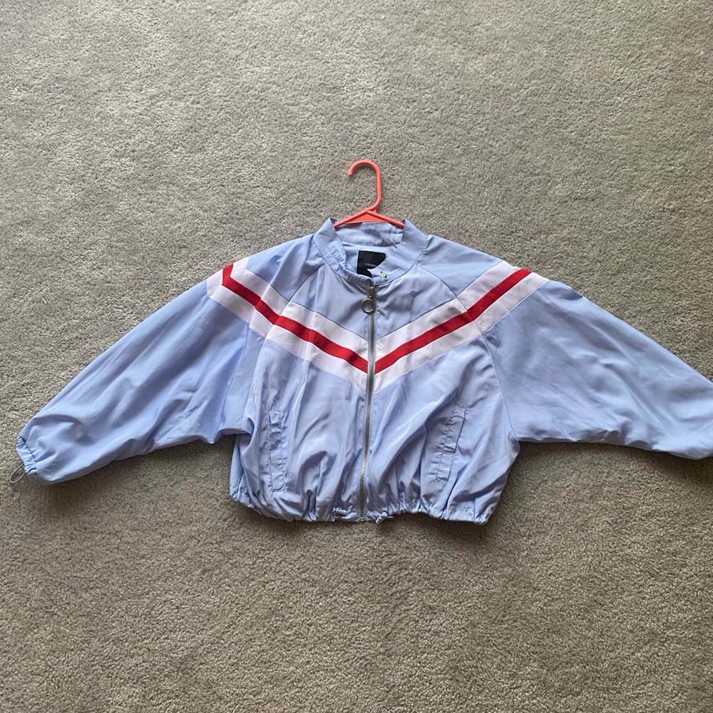 Cropped zip up jacket